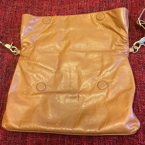 Tory Burch Tan Leather Foldover Bag - Picture 6 of 13
